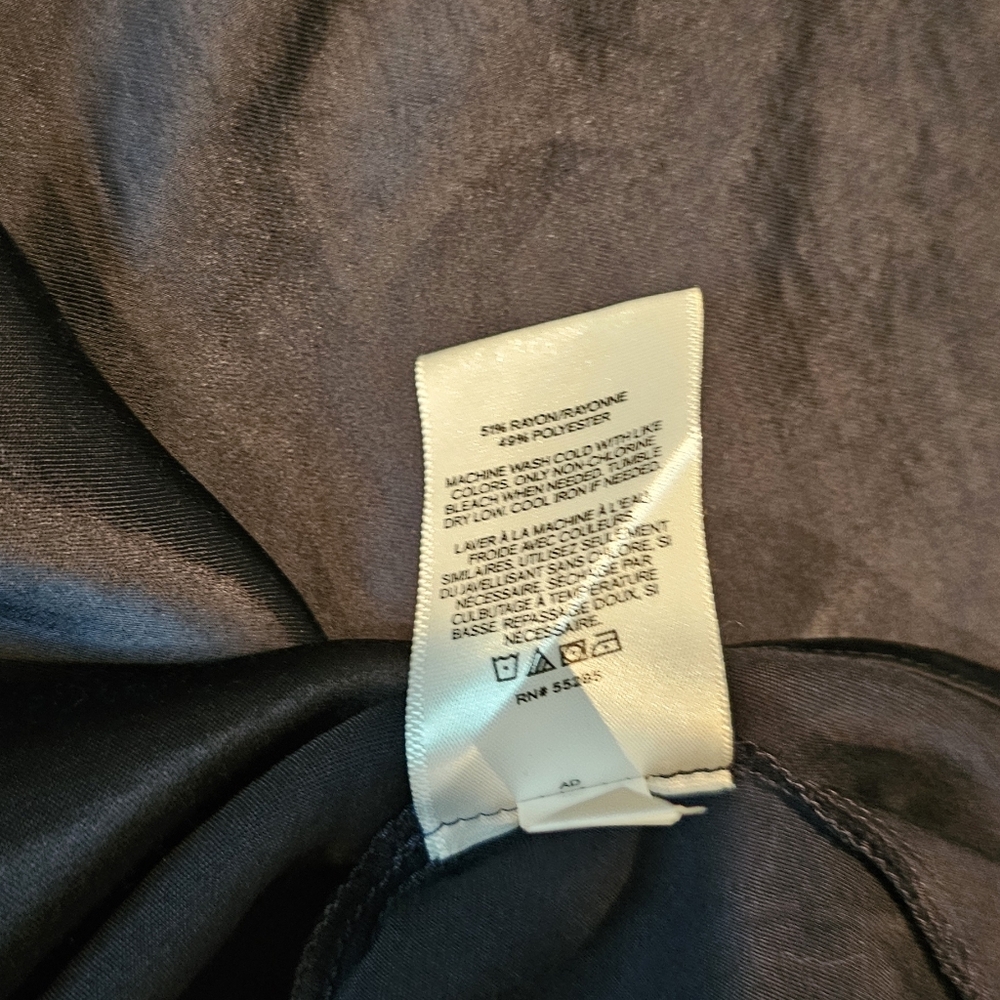 NWT Express Elegant Navy Satin Slip Dress Size S - Picture 3 of 9